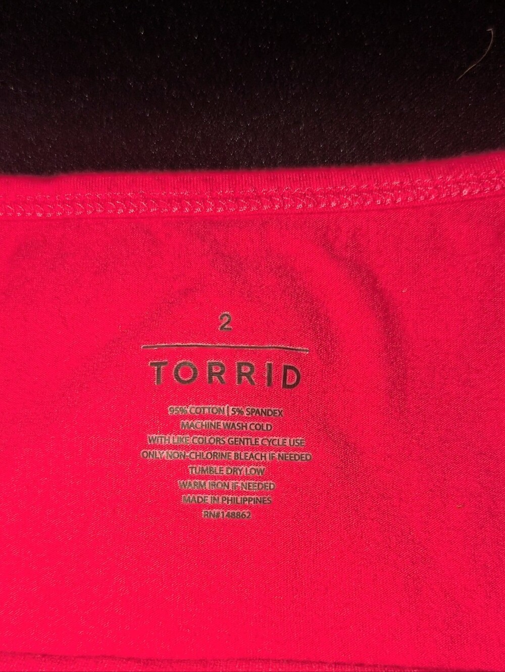 Torrid 2X Women’s Foxy Ruched V-Neck Cami Tank Top - Hot Pink - Picture 4 of 4